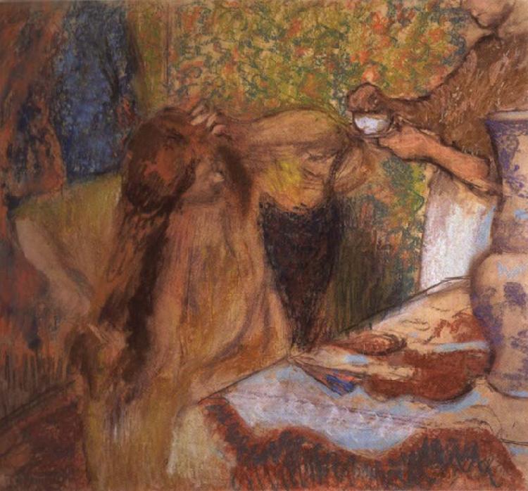 Edgar Degas Woman at her toilette oil painting image